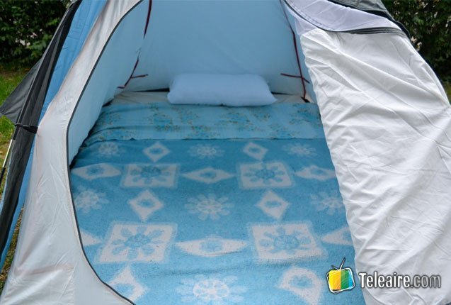 interior de una carpa