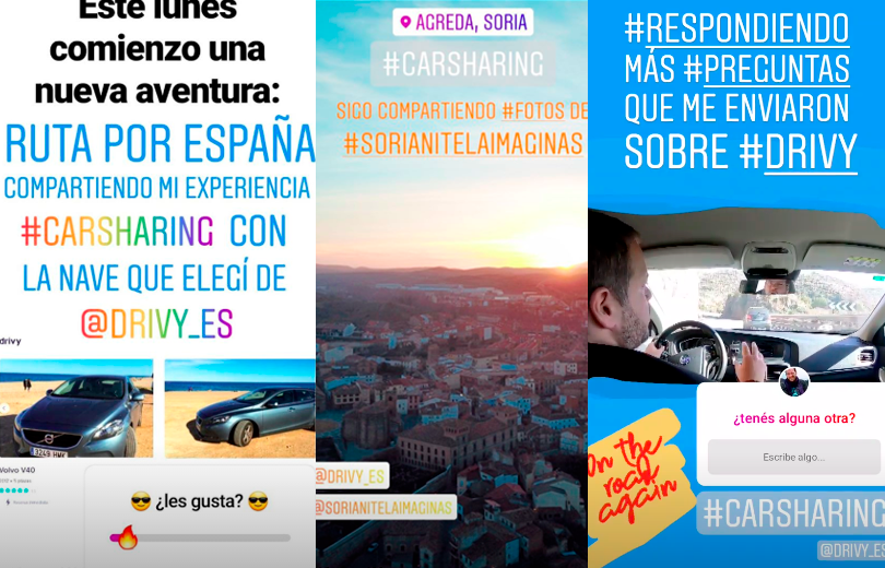 Historia destacada en Instagram del roadtrip por España