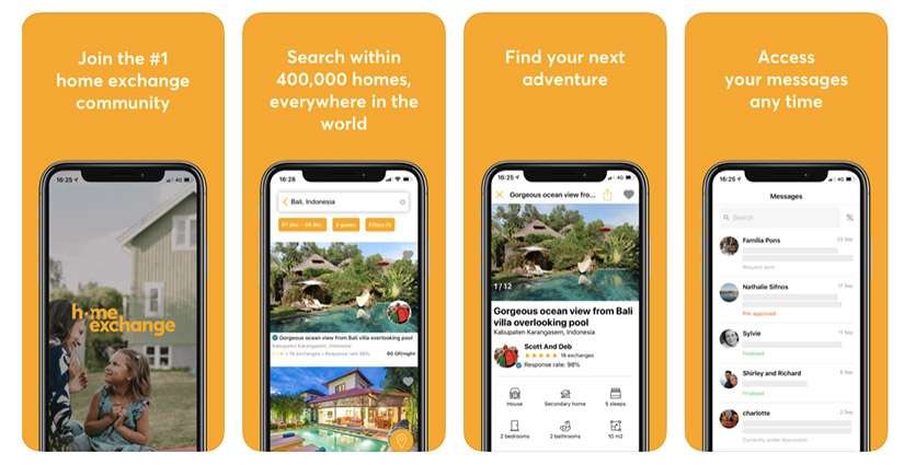 Intercambio de casas mediante APP de Home Exchange